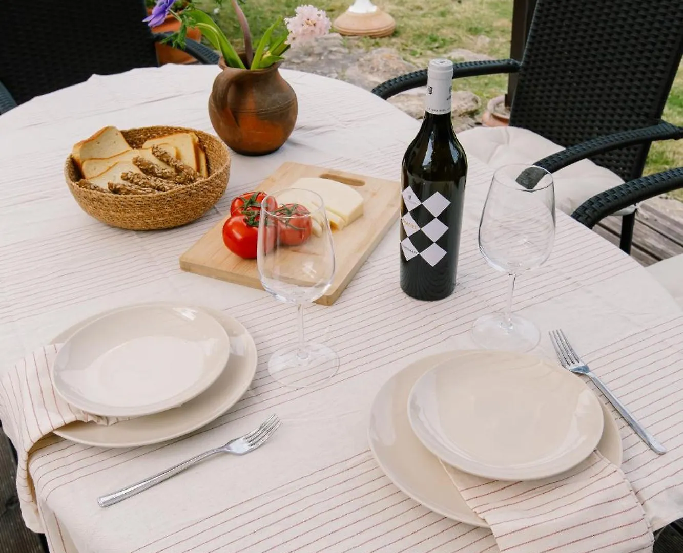 Sani Eclectic Family Villa, Private Garden